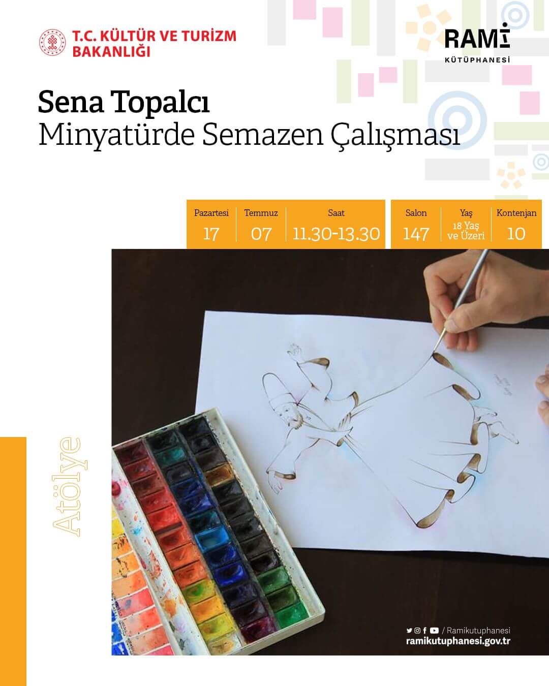 Rami Kütüphanesi - Sena Topalcı, Minyatürde Semazen Çalışması